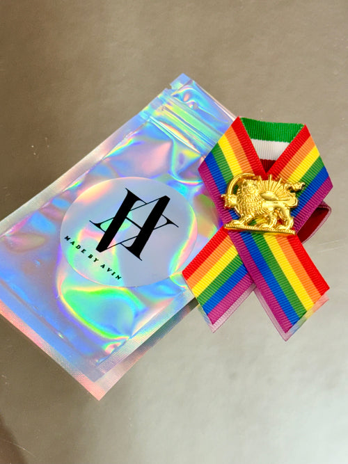 IRAN’s Rainbow(LGBTQ+)_Lion & Sun_ Revolution Pin _ MADE BY AVIN