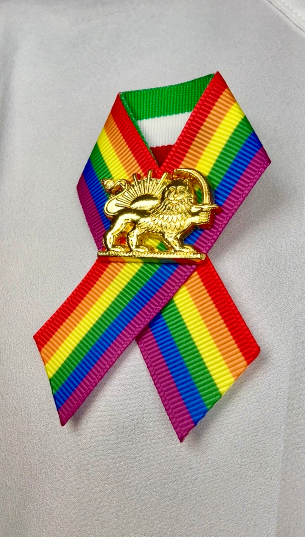IRAN’s Rainbow(LGBTQ+)_Lion & Sun_ Revolution Pin _ MADE BY AVIN