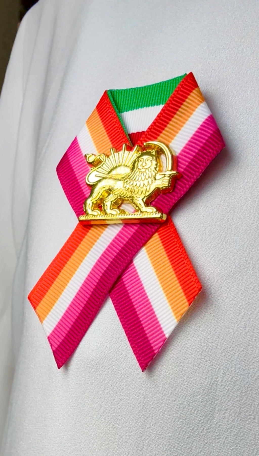 IRAN’s Lesbian _Lion & Sun_ Revolution Pin _ MADE BY AVIN