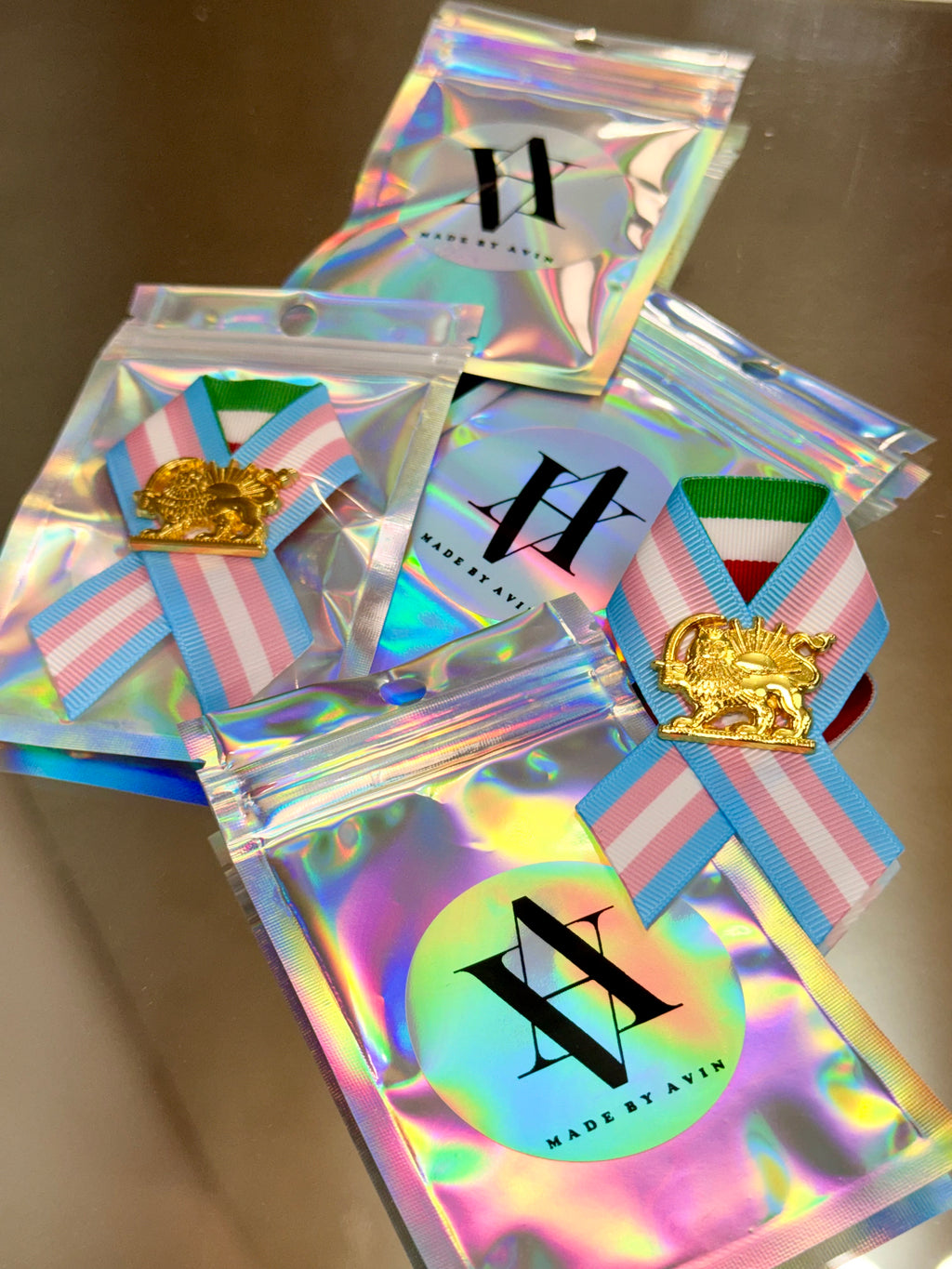 IRAN’s Transgender _Lion & Sun_ Revolution Pin _ MADE BY AVIN