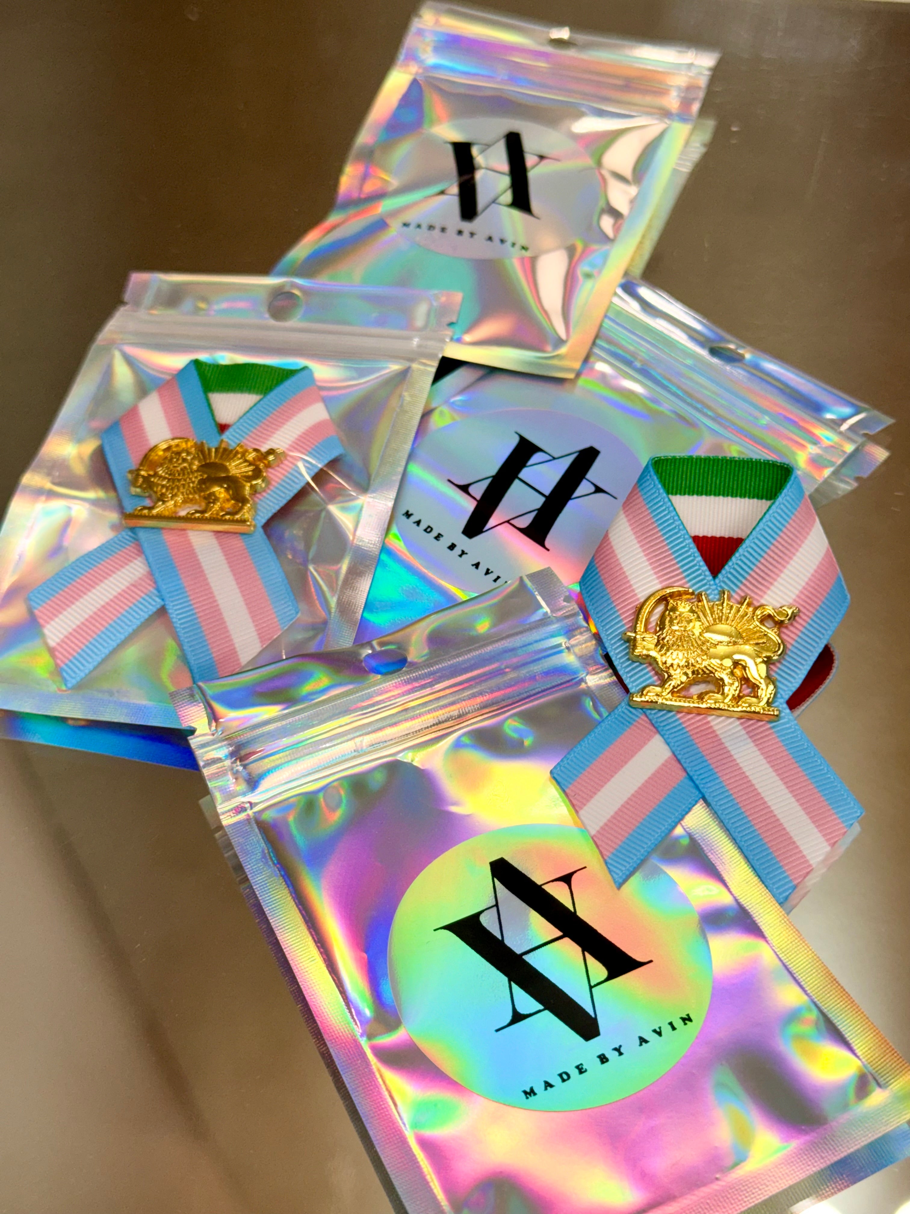IRAN’s Transgender _Lion & Sun_ Revolution Pin _ MADE BY AVIN